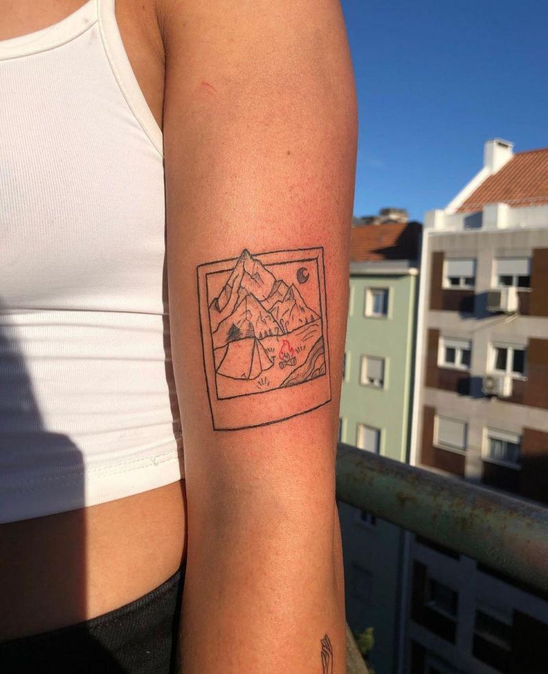 30 Pretty Camp Tattoos You Will Love