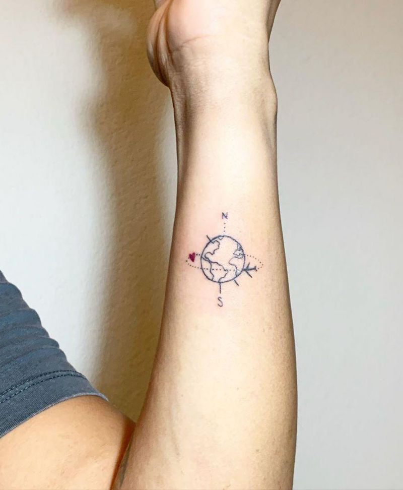 30 Pretty Earth Tattoos to Inspire You