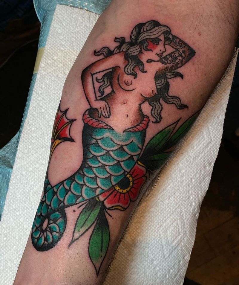 30 Pretty Mermaid Tattoos to Inspire You