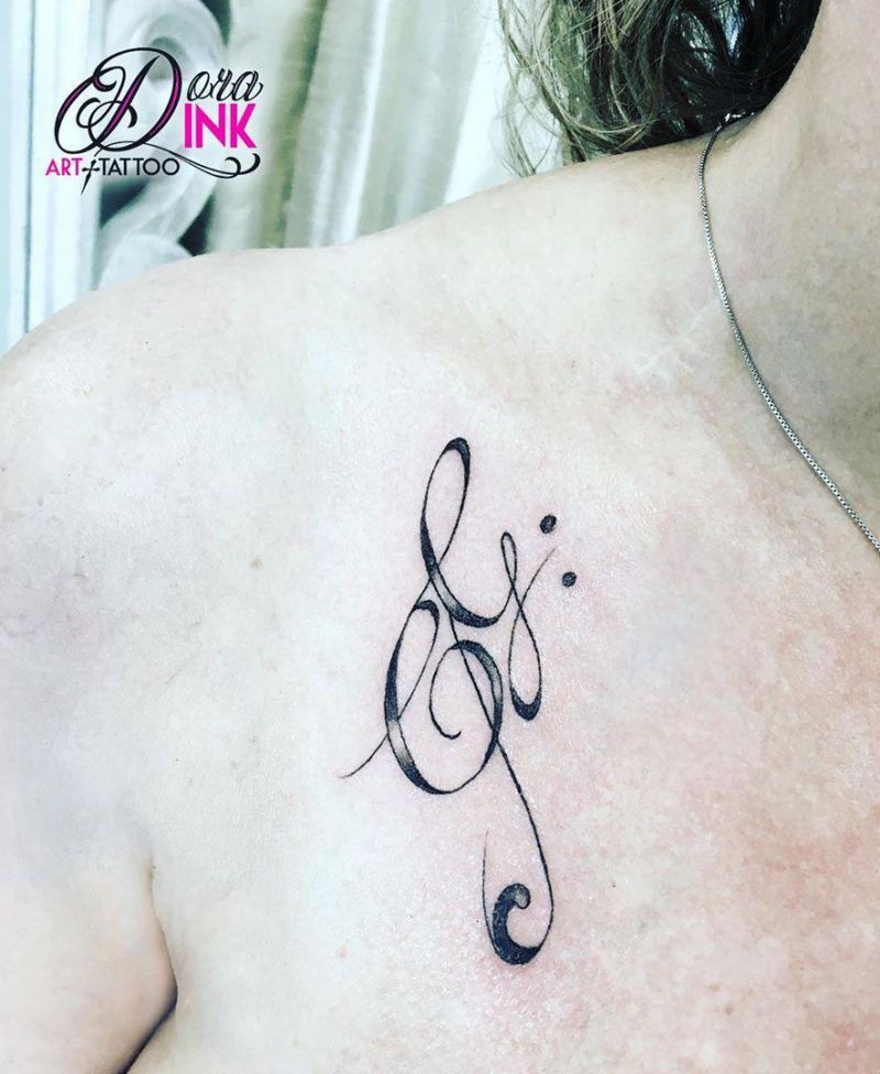 30 Pretty Music Tattoos to Inspire You