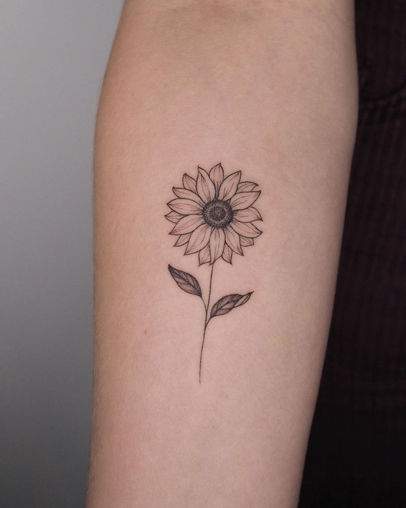 30 Pretty Sunflower Tattoos Improve Your Temperament