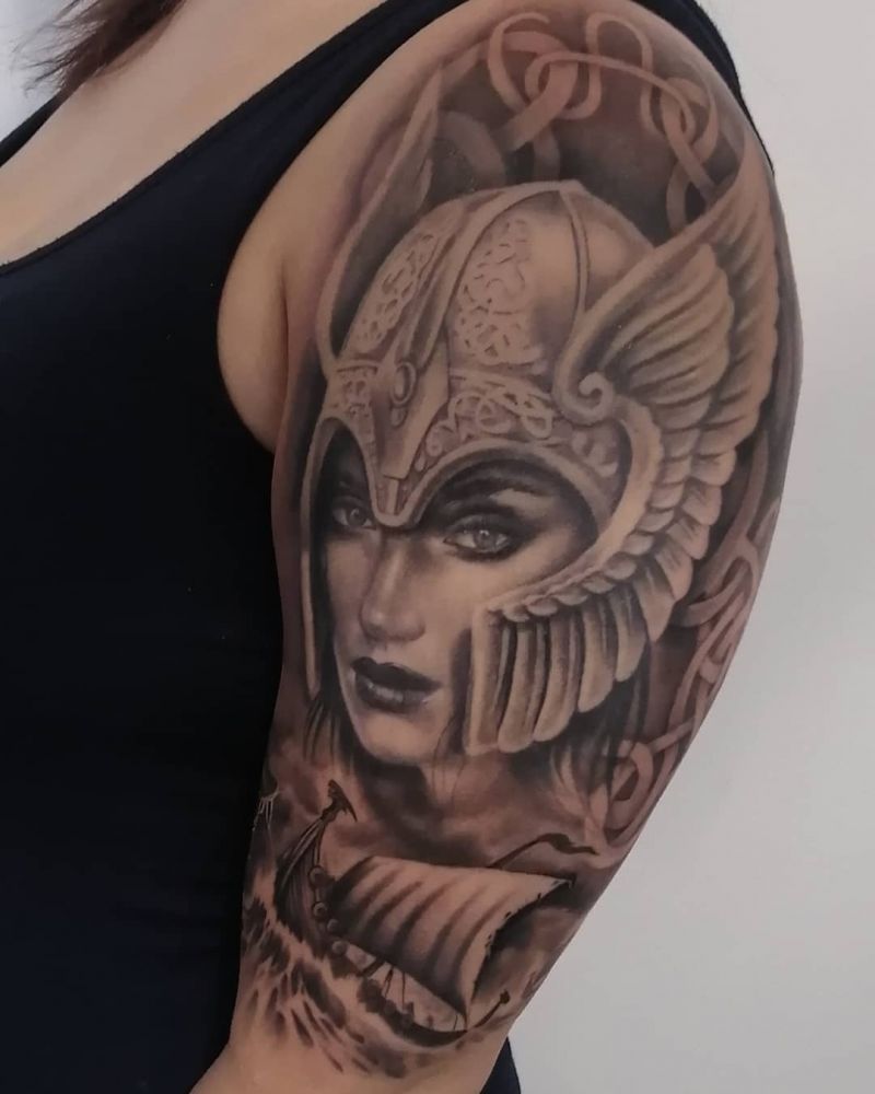 30 Pretty Valkyrie Tattoos to Inspire You