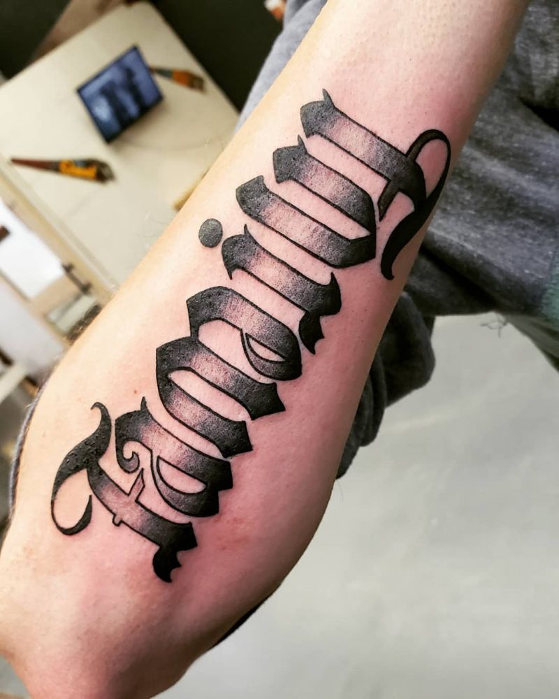 30 Pretty Ambigram Tattoos to Inspire You