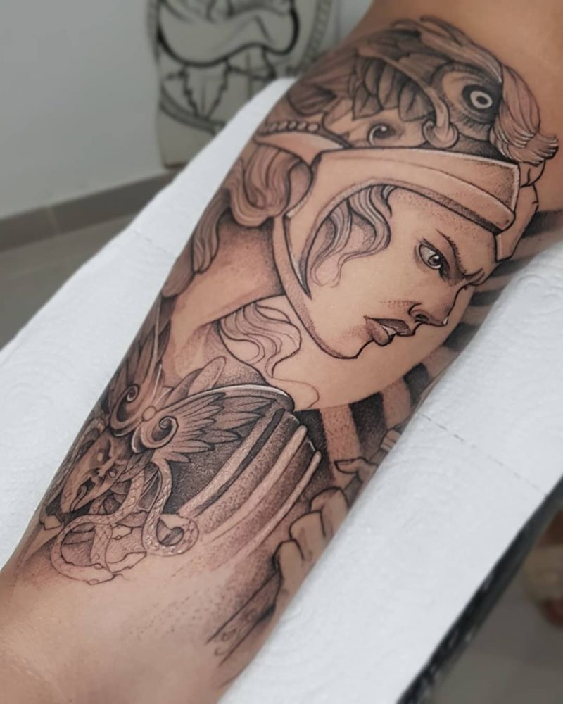 30 Pretty Athena Tattoos to Inspire You