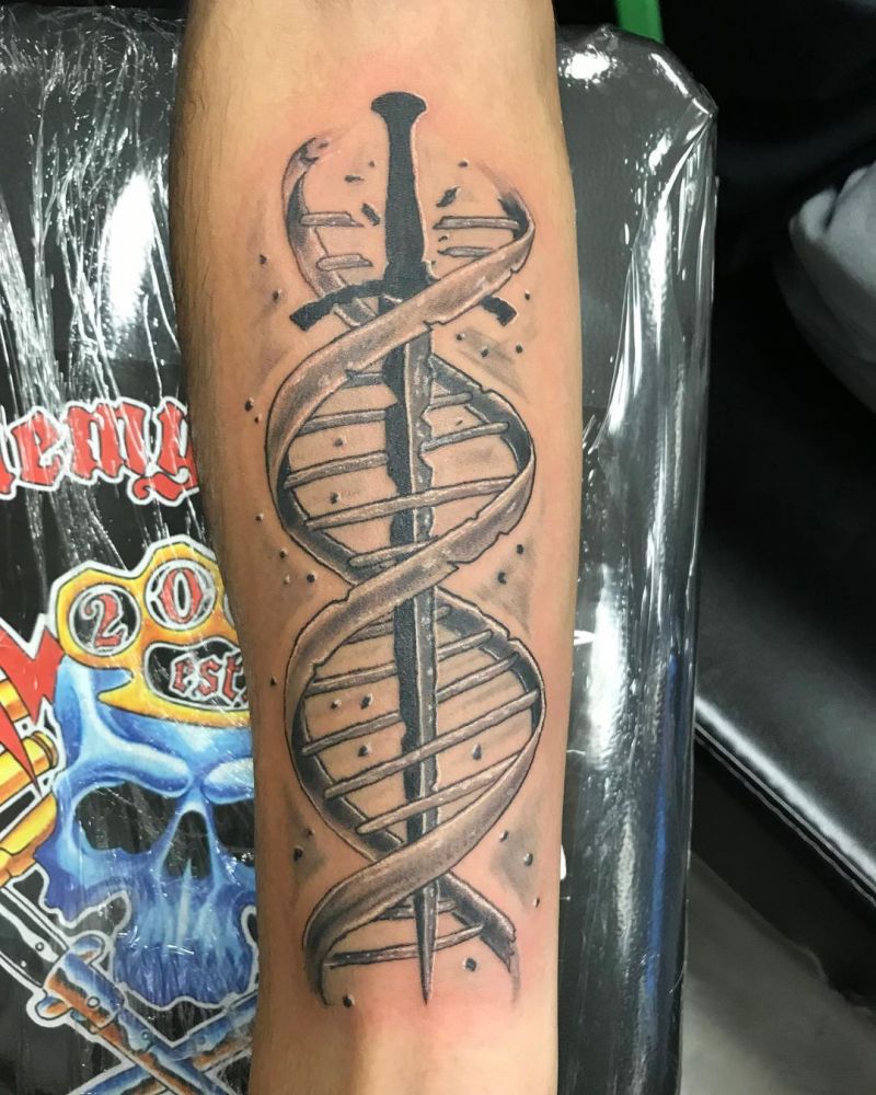 30 Pretty DNA Tattoos to Inspire You