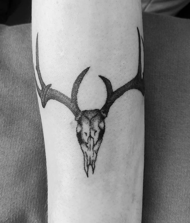 30 Pretty Deer Skull Tattoos Make You More Attractive