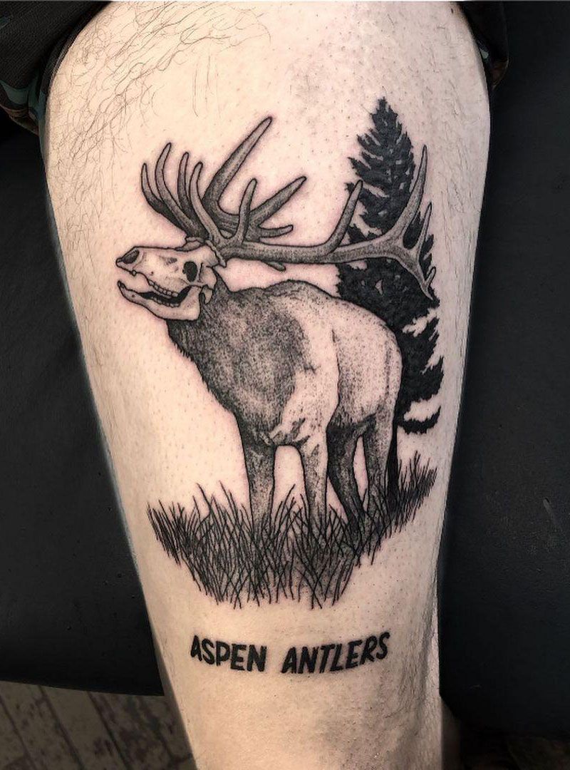 30 Pretty Elk Tattoos Make You Beautiful Forever