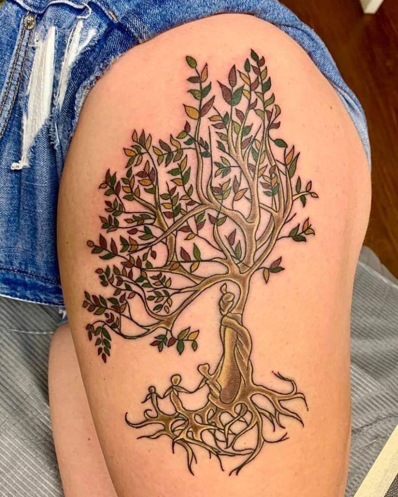 30 Pretty Family Tree Tattoos You Want to Try