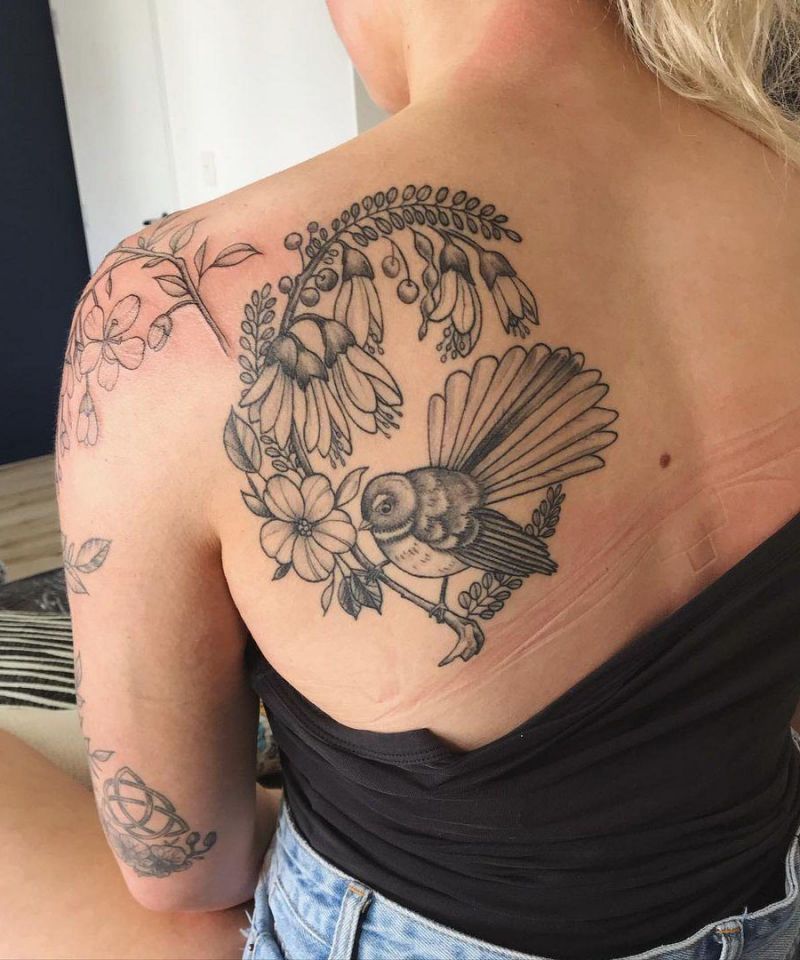 30 Pretty Fantail Tattoos You Must Try