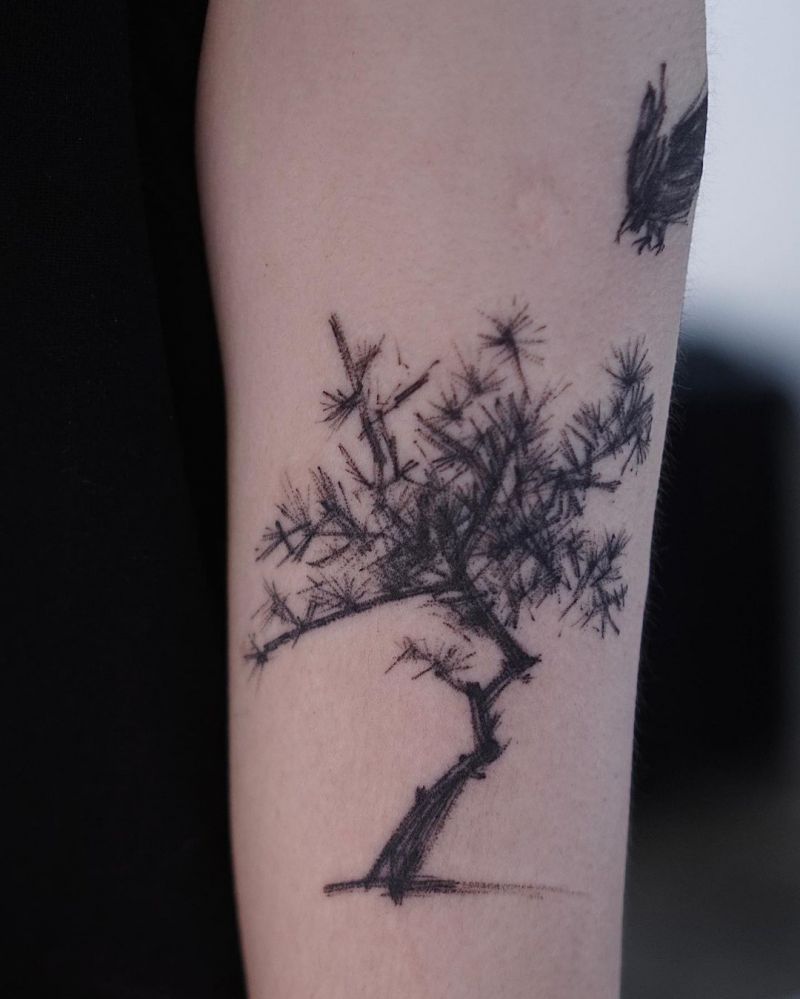 30 Pretty Pine Tree Tattoos You Will Love