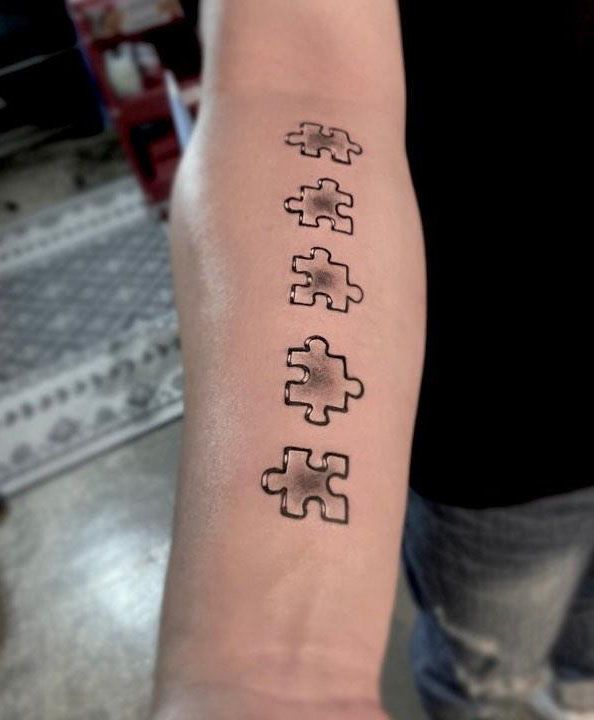 30 Pretty Puzzle Tattoos to Inspire You