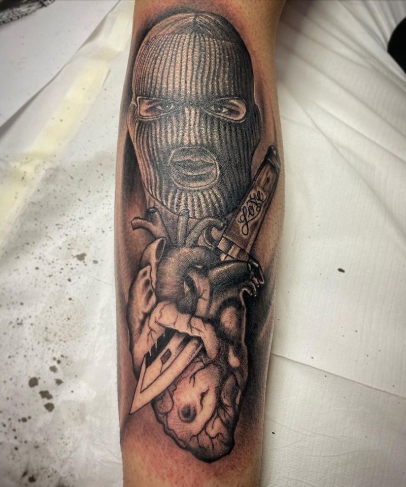 30 Pretty Ski Mask Tattoos You Will Love