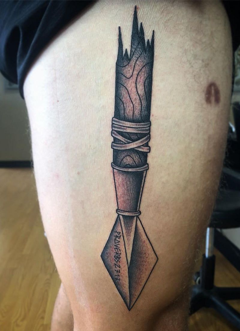 30 Pretty Spear Tattoos You Must Try