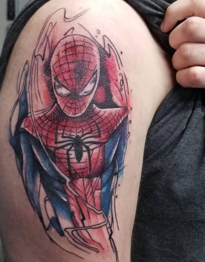 30 Pretty Spiderman Tattoos You Will Love