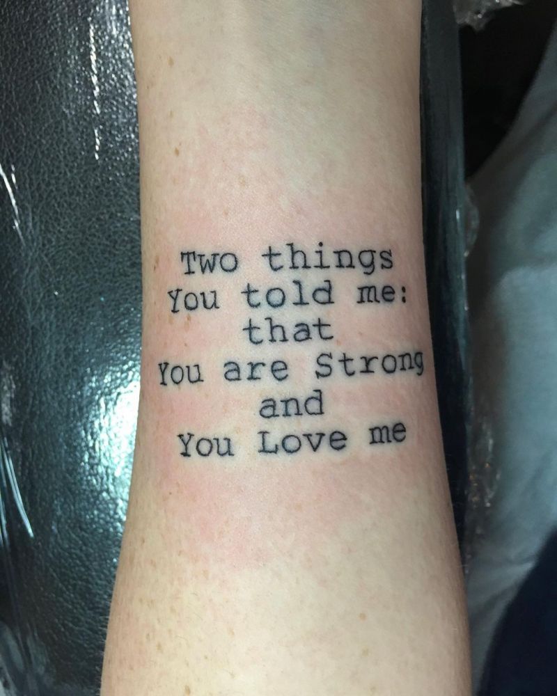 30 Pretty Text Tattoos to Inspire You