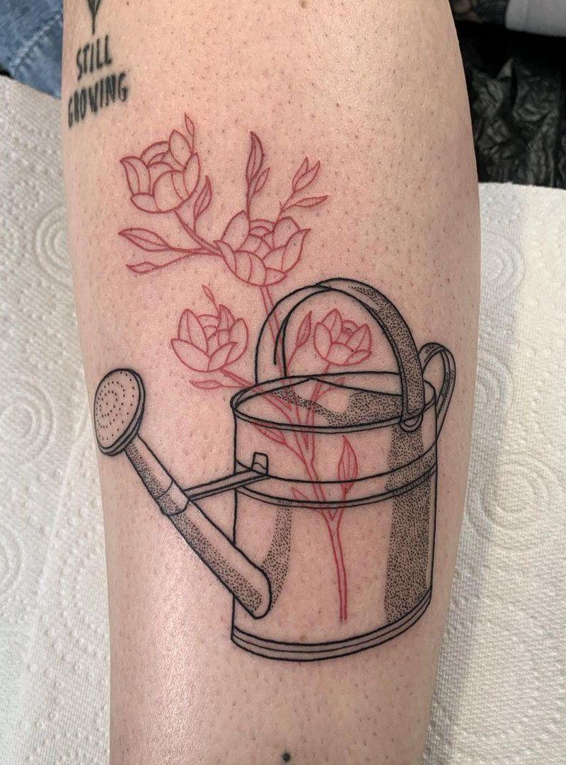 30 Pretty Watering Can Tattoos You Will Love