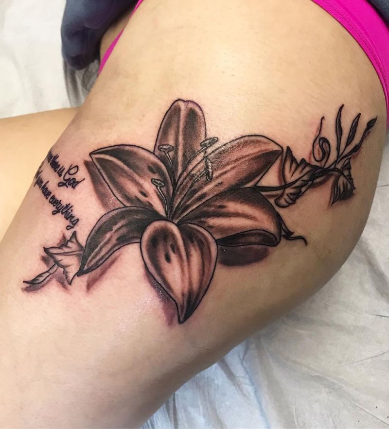 30 Pretty Daylily Tattoos Show Your Temperament