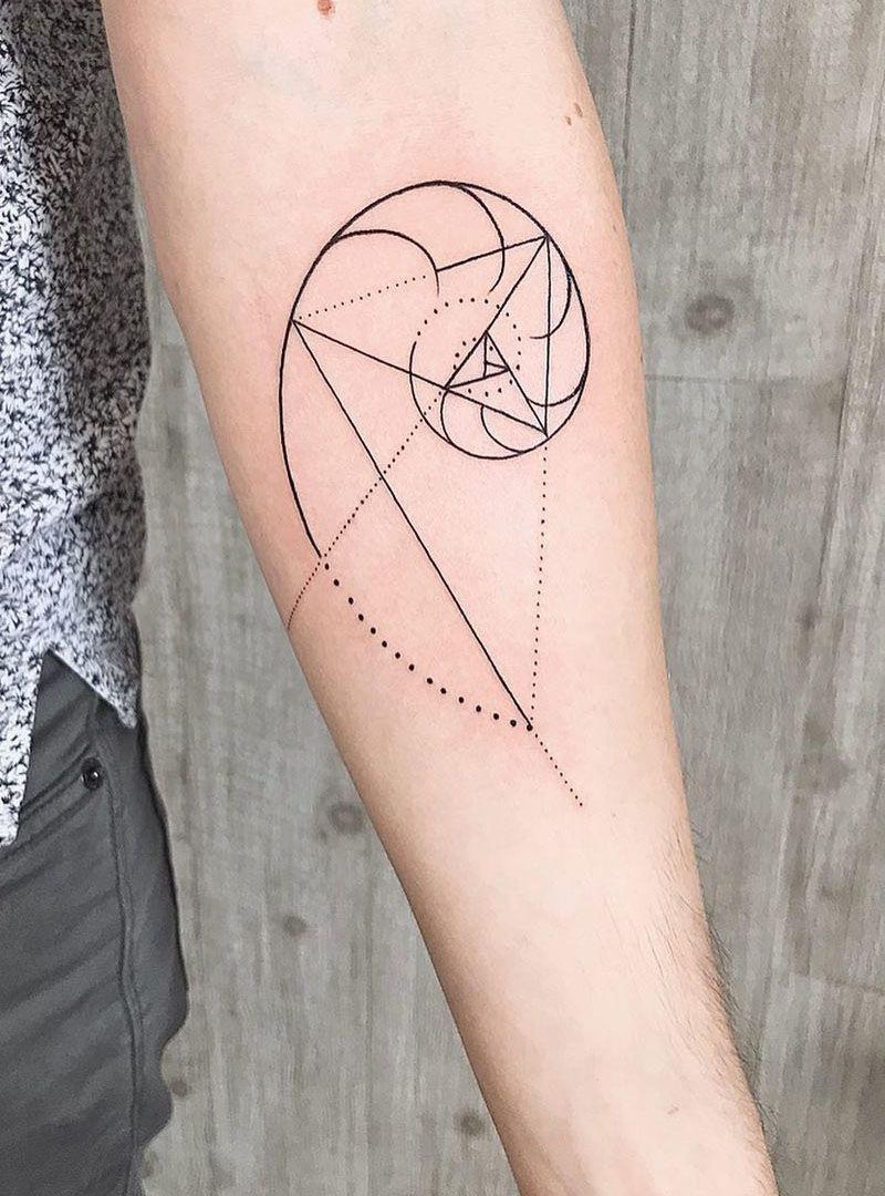 30 Pretty Fibonacci Tattoos You Will Love