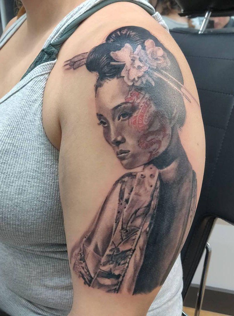 30 Pretty Geisha Tattoos You Will Love