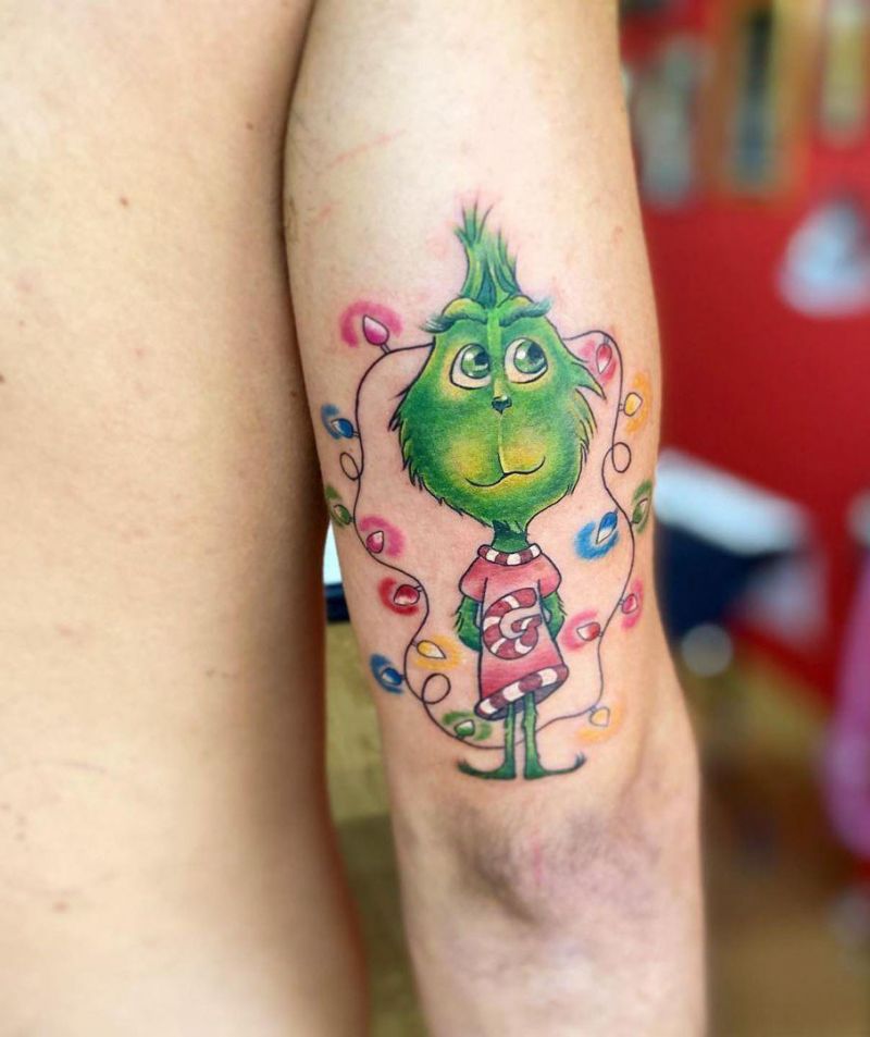 30 Pretty Grinch Tattoos for Christmas You Will Love