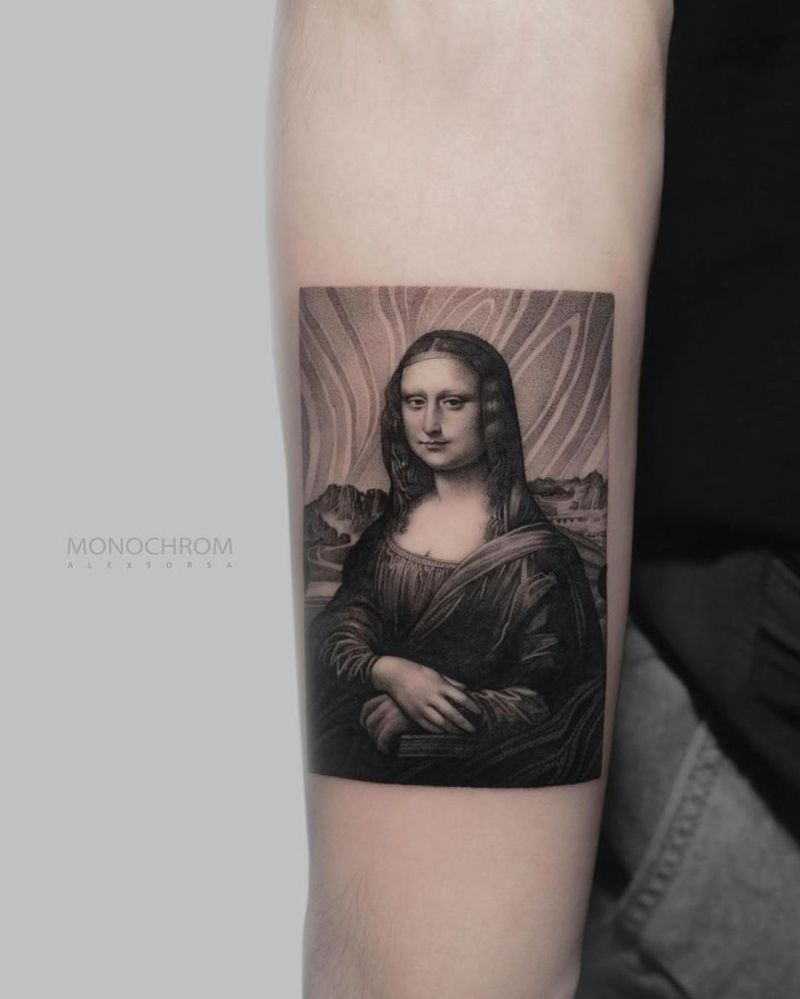 30 Pretty Mona Lisa Tattoos to Inspire You