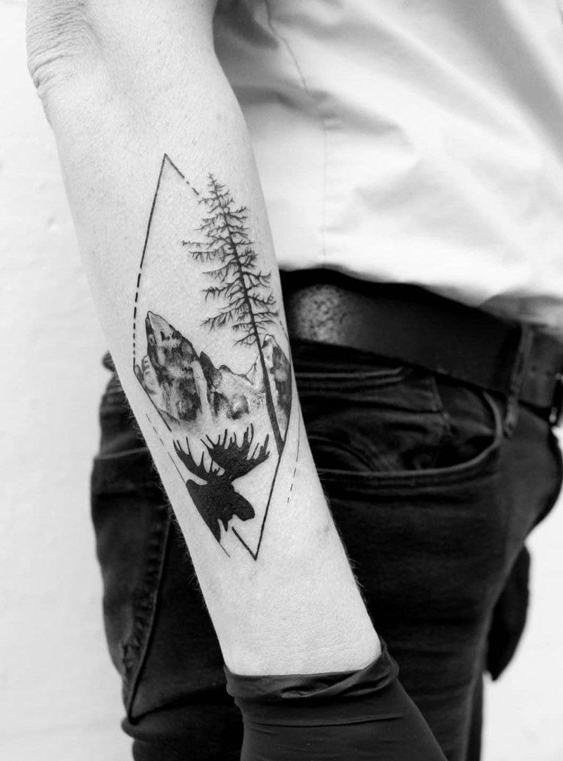 30 Pretty Moose Tattoos You Will Love