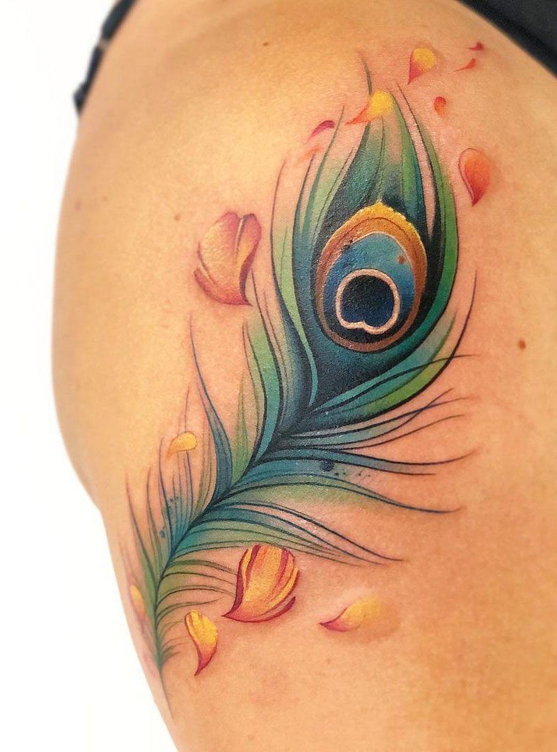 30 Pretty Peacock Feather Tattoos to Inspire You