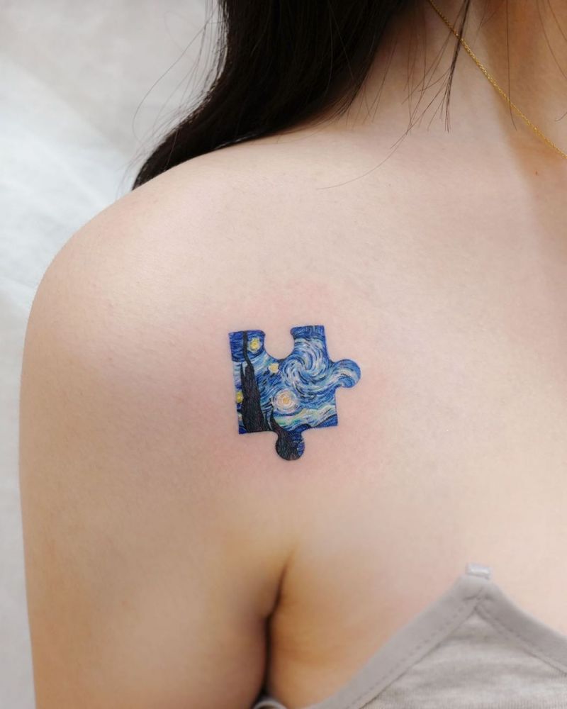 30 Pretty Puzzle Tattoos to Inspire You