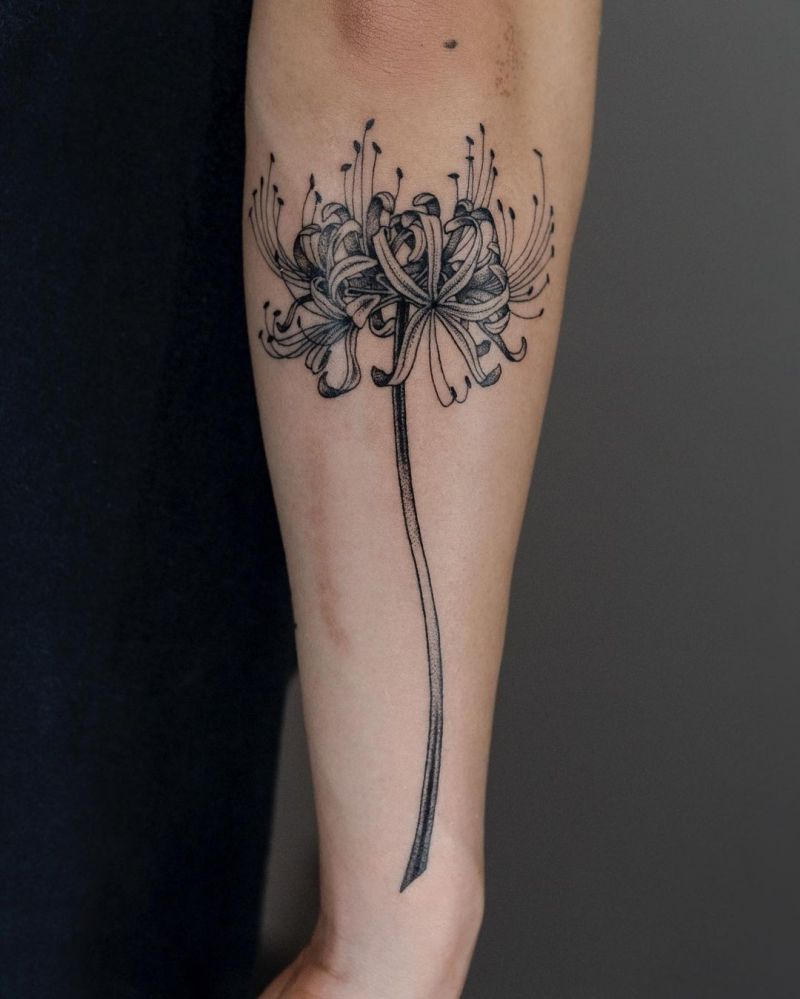 30 Pretty Spider lily Tattoos You Must Try