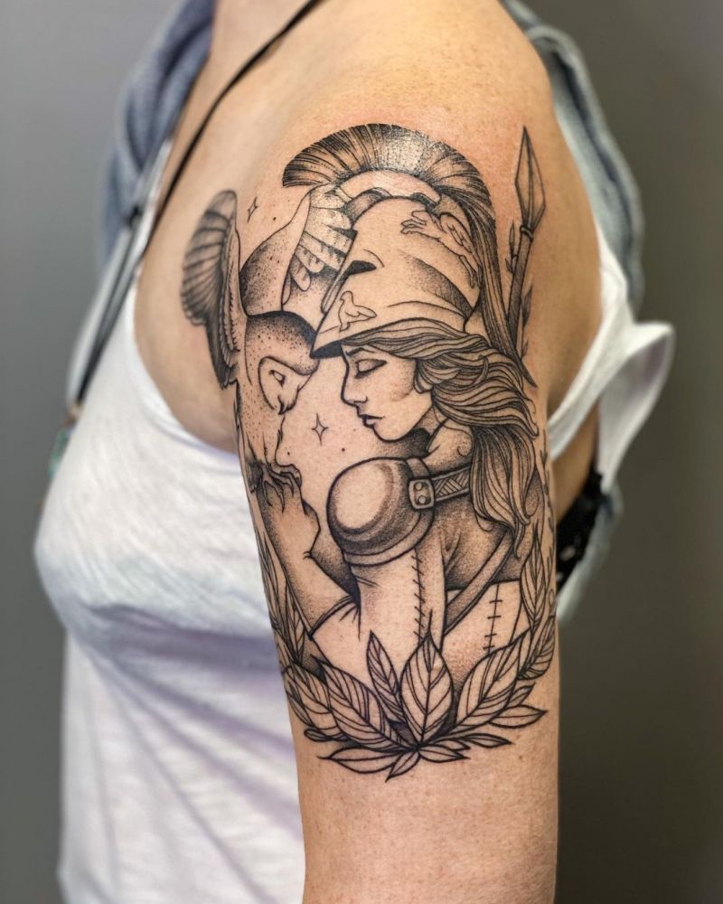 30 Pretty Athena Tattoos to Inspire You