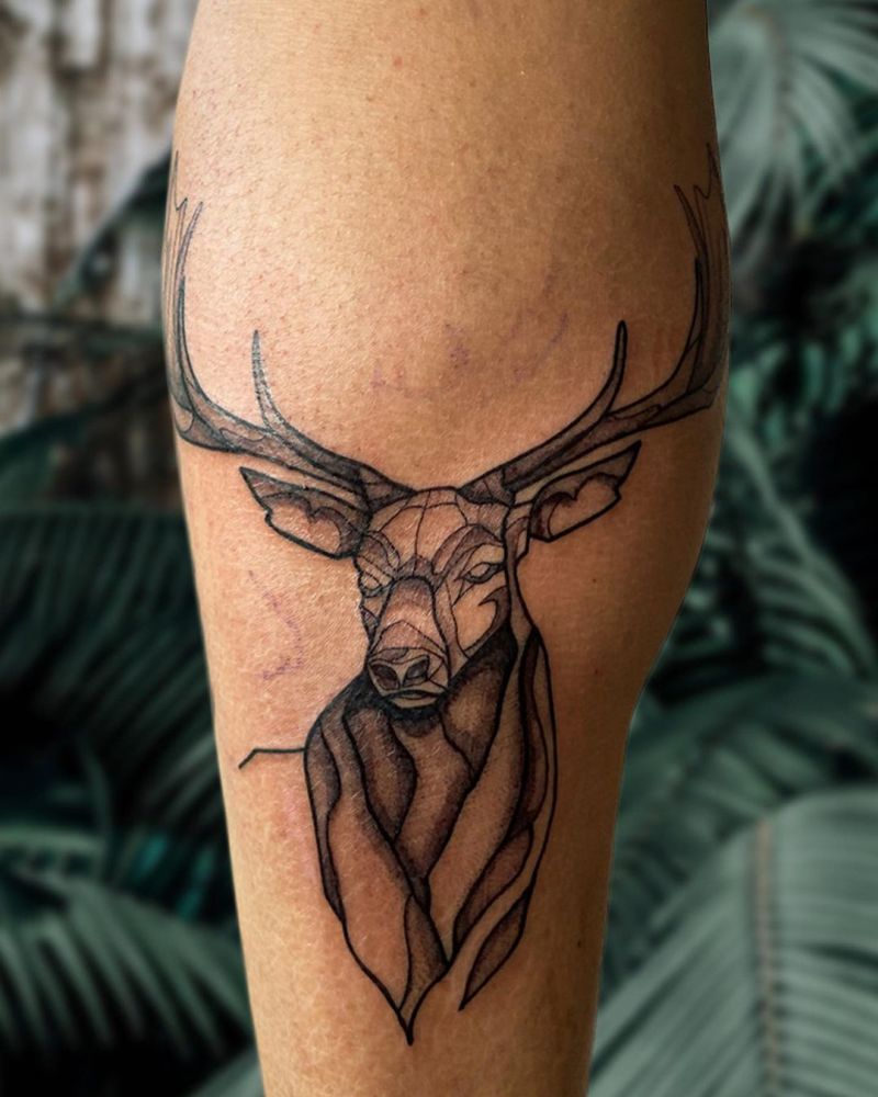 30 Pretty Elk Tattoos Make You Beautiful Forever