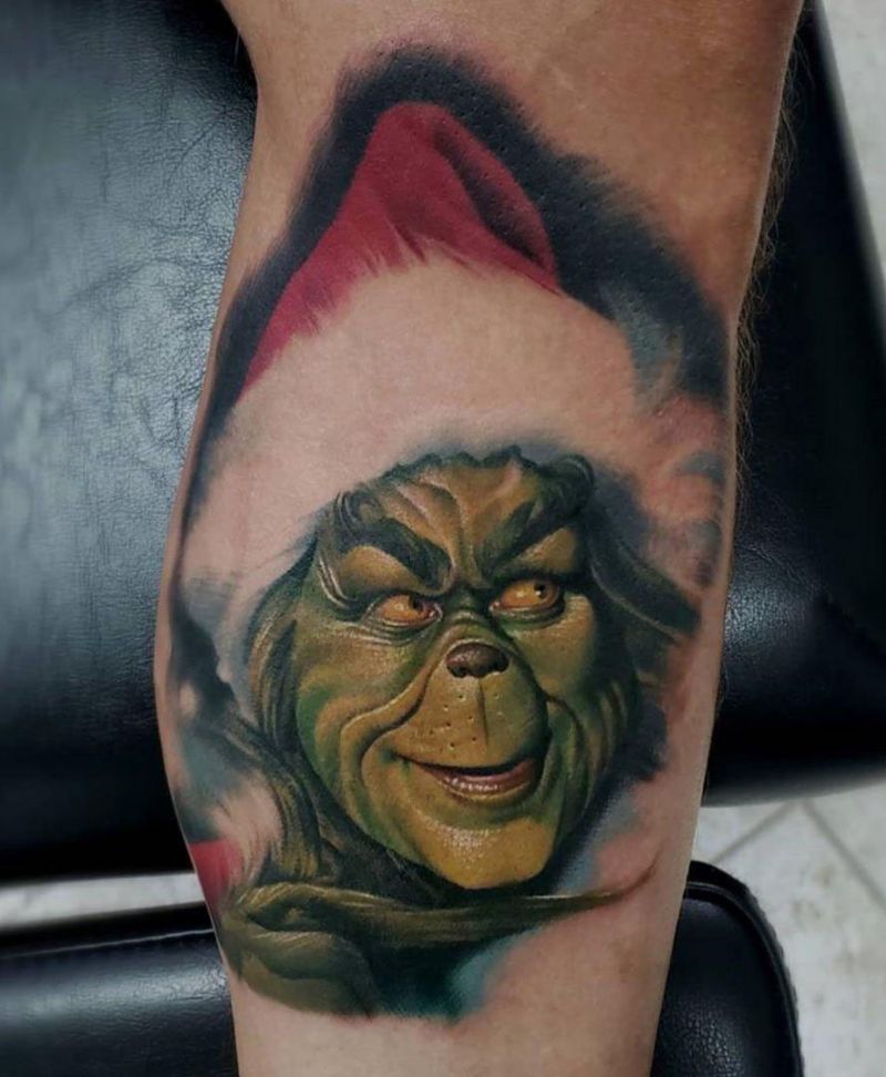 30 Pretty Grinch Tattoos for Christmas You Will Love