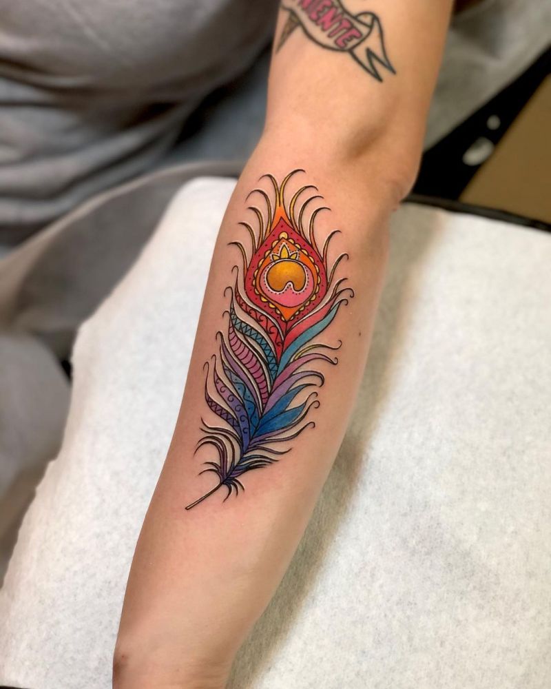 30 Pretty Peacock Feather Tattoos to Inspire You