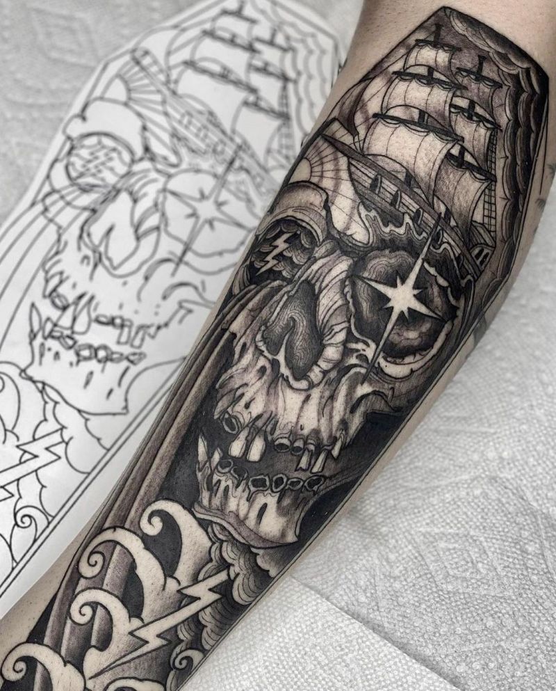 30 Pretty Pirate Tattoos You Will Love