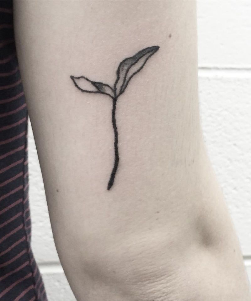 30 Pretty Seed Sprout Tattoos Bring You Good Luck