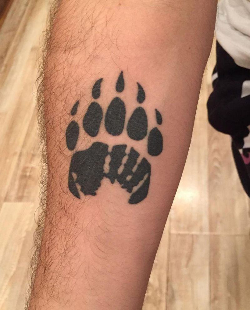 30 Pretty Bear Paw Tattoos You Must Try