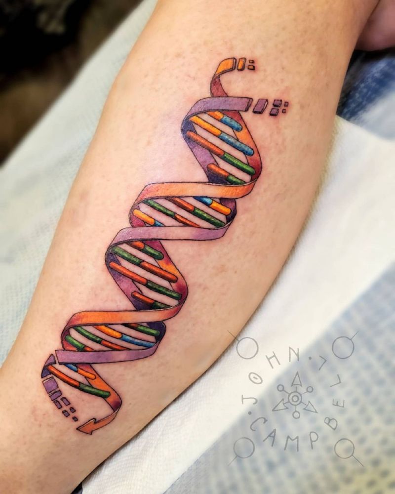 30 Pretty DNA Tattoos to Inspire You