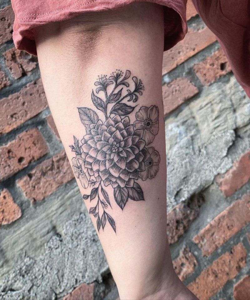 30 Pretty Dahlia Tattoos You Must Try