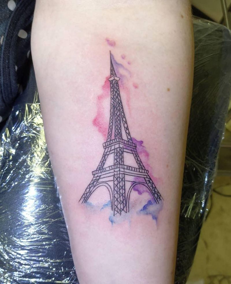 30 Pretty Eiffel Tower Tattoos Make Your Life Full of Romance