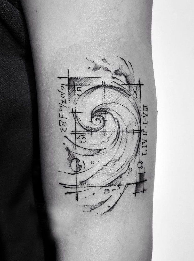 30 Pretty Fibonacci Tattoos You Will Love