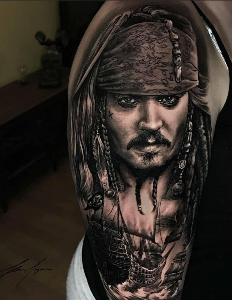 30 Pretty Jack Sparrow Tattoos You Will Love