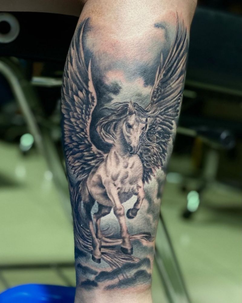 30 Pretty Pegasus Tattoos You Must Try