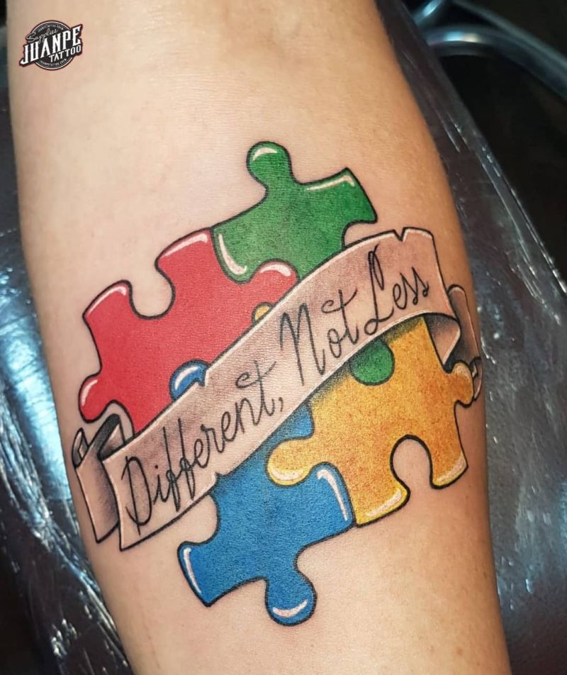 30 Pretty Puzzle Tattoos to Inspire You