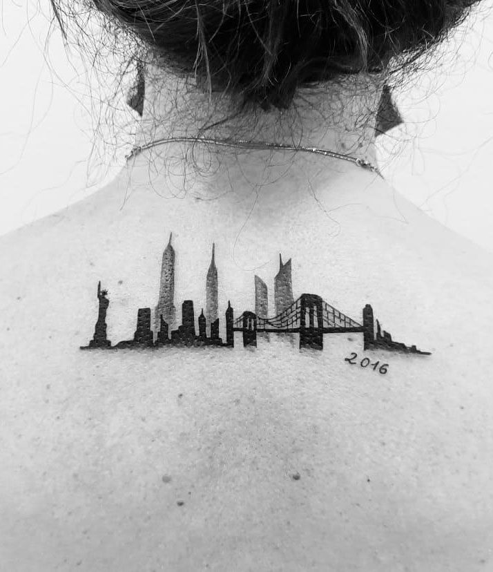 30 Pretty Skyline Tattoos to Inspire You