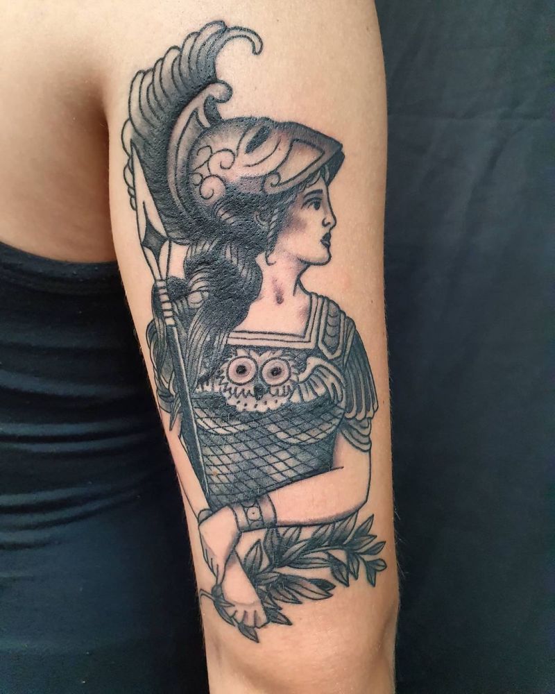 30 Pretty Athena Tattoos to Inspire You