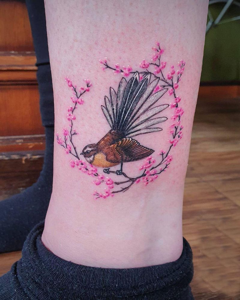 30 Pretty Fantail Tattoos You Must Try