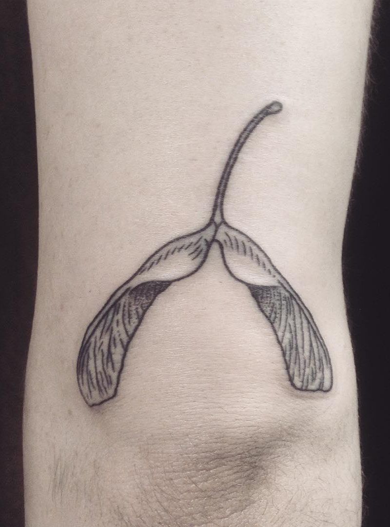 30 Pretty Maple Seed Tattoos Make You Attractive