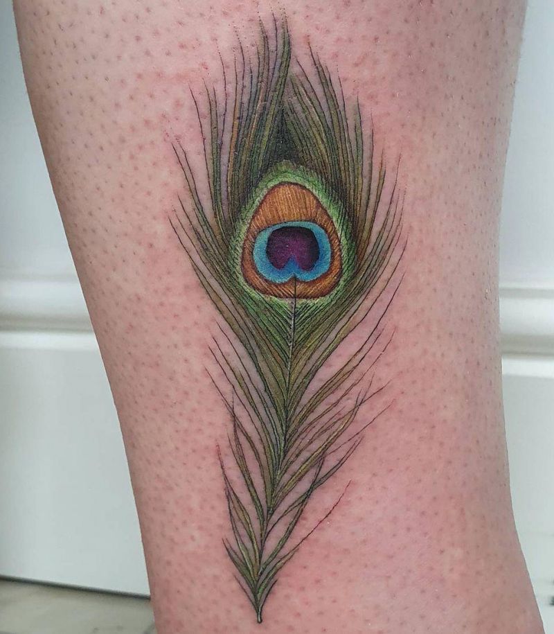 30 Pretty Peacock Feather Tattoos to Inspire You