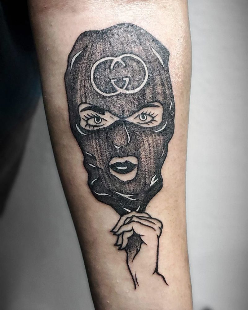 Rache Tänzer Ladung ski maske tattoo Wandschrank Rückwärts Engagieren
