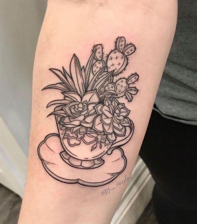 30 Pretty Succulent Tattoos Bring You Good Luck